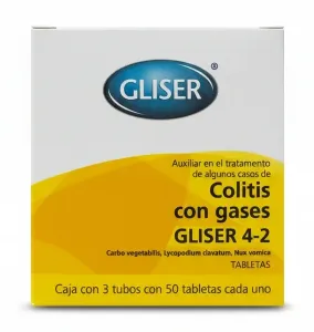 GLISER 4-2 COLITIS CON GASES 150 GLOBULOS