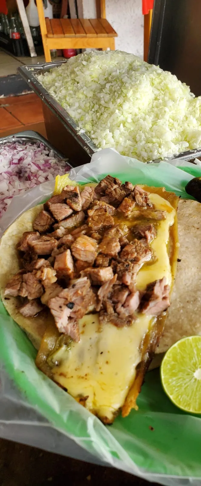 Taco Toreado de Sirloin con tortilla deHarina 