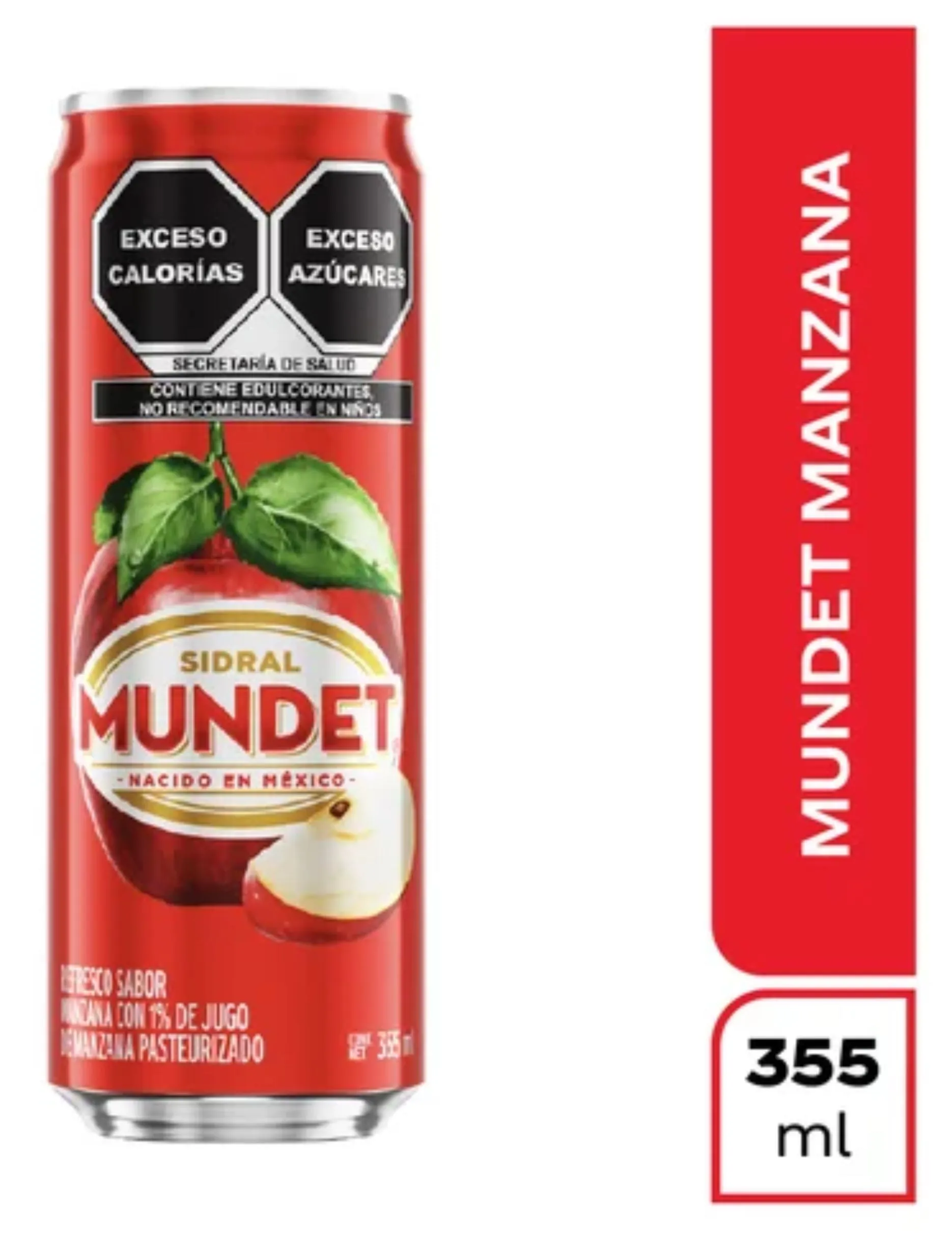 Sidral mundet manzana 355 ml