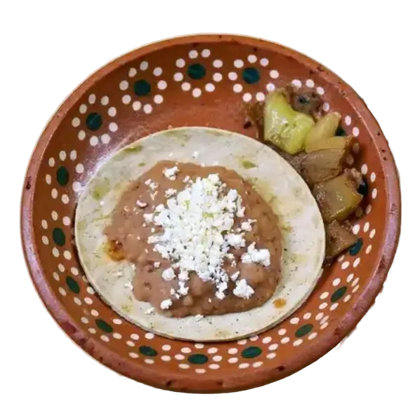 Taco de Frijoles con Queso