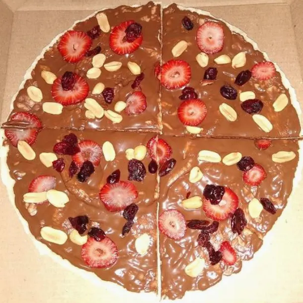 Pizza con Crema de Avellana