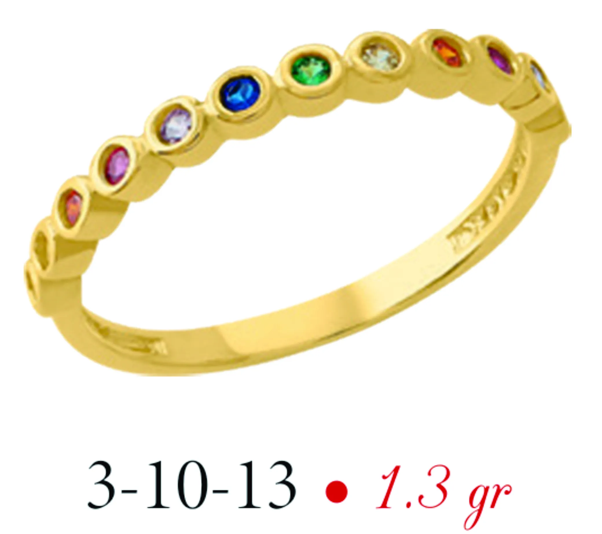 Anillo modelo 3-10-13